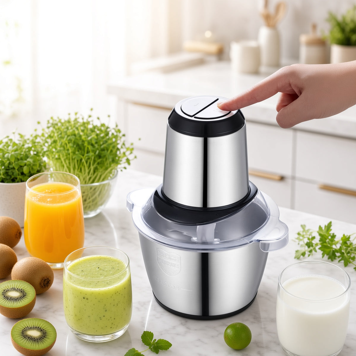 Picadora Procesadora Eléctrica 2L – 800W, 4 Cuchillas